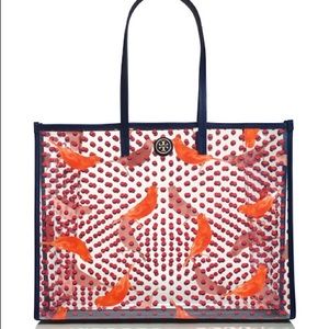 Tory Burch Plastic Clear Tote Bag Birds